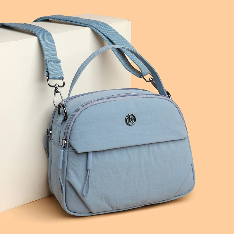 

Маленькая водостойкая нейлоновая сумка через плечо для женщин, мини-тоут и сумка через плечо с регулируемым ремешком, легкая сумка