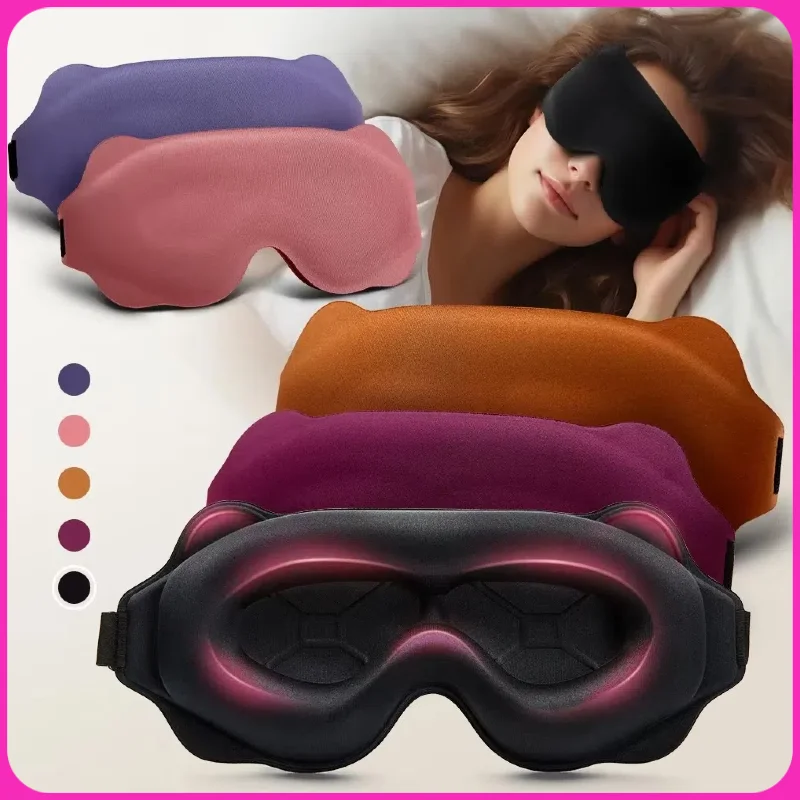 3D Sleep Mask Soft Sleeping Eye Aid Breathable Night Eyeshade for Relaxation And Eye Care Block out Light Travel Sleepmask