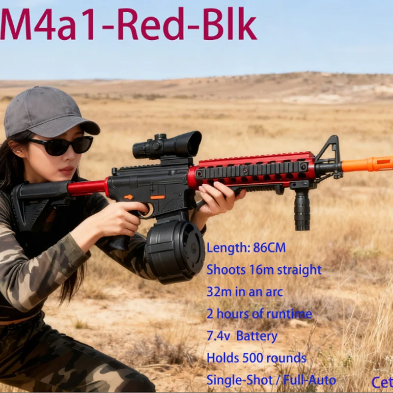 Outdoor M41A Gel Ball Blaster Toy for Birthday Gift | Parent-Child Bonding & Family Team Games, High Performance for Backyard Fu