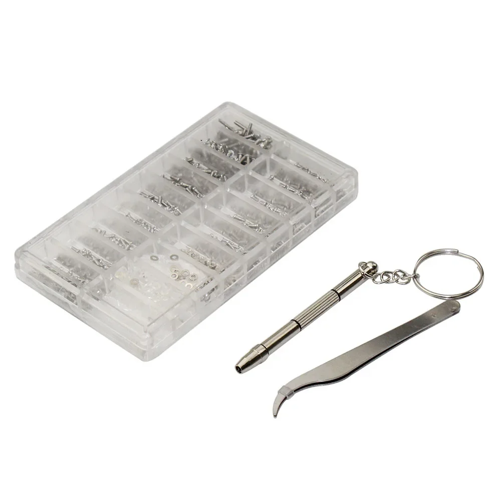 1000 Pcs Eyeglass Repair Tool Kit With Assorted Micro Screws/ Nuts /Washer And Screwdriver