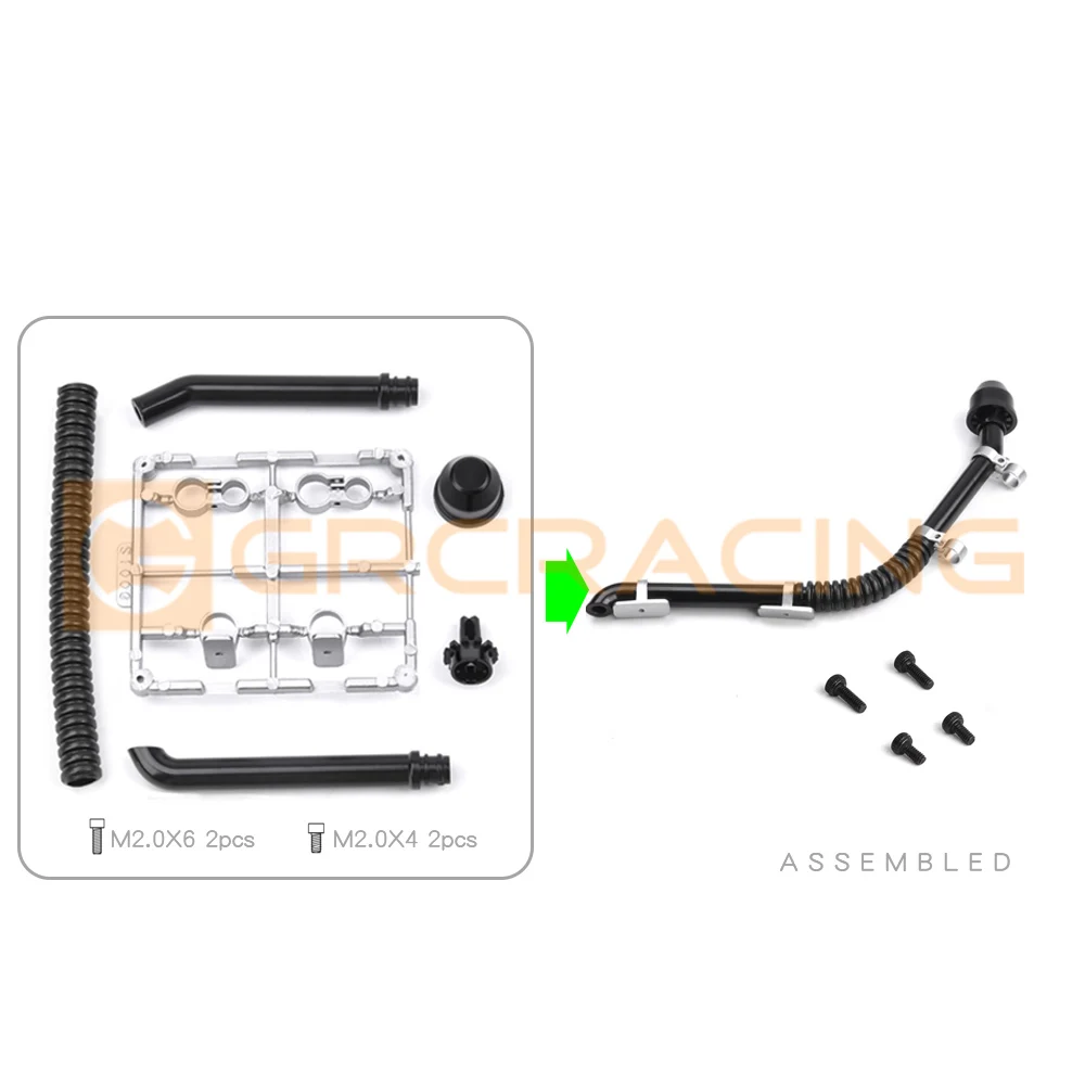 Tubo per immersione tubo ventilato tubo per immersione per 1/10 RC Crawler Car Traxxas TRX4 Land Rover Defender Parts