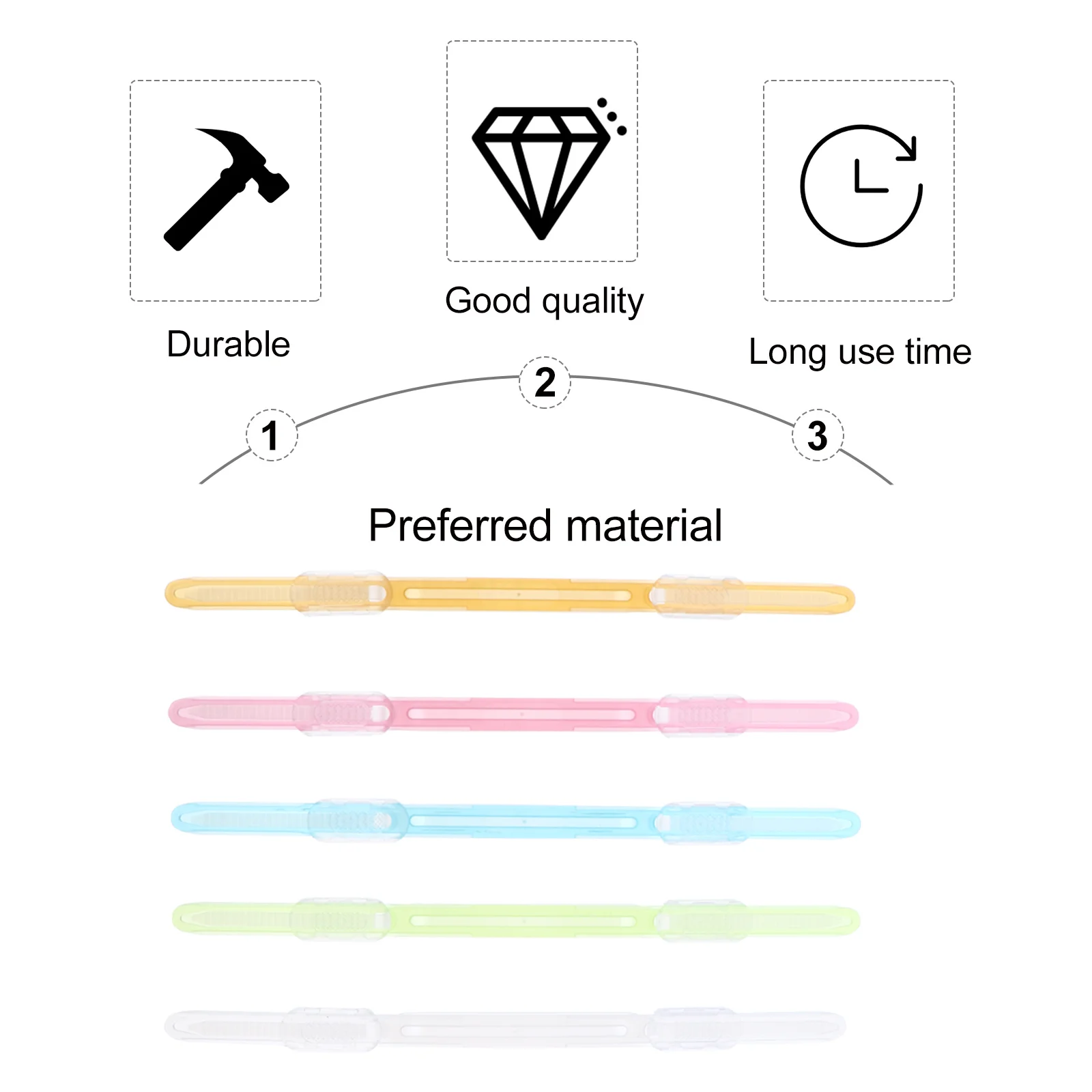 1세트 플라스틱 제본 클립 실용적인 루즈리프 바인더 클립 간편 설치 종이 클립 문구류 사무용 파일용