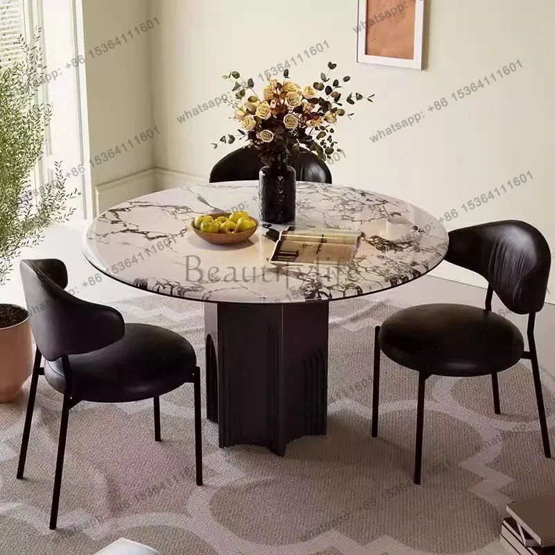 

yj57 Living Room French Style Dining Tables Rock Plate Simplicity Party Meeting Dining Tables Modern Wooden Home Furniture Tafel