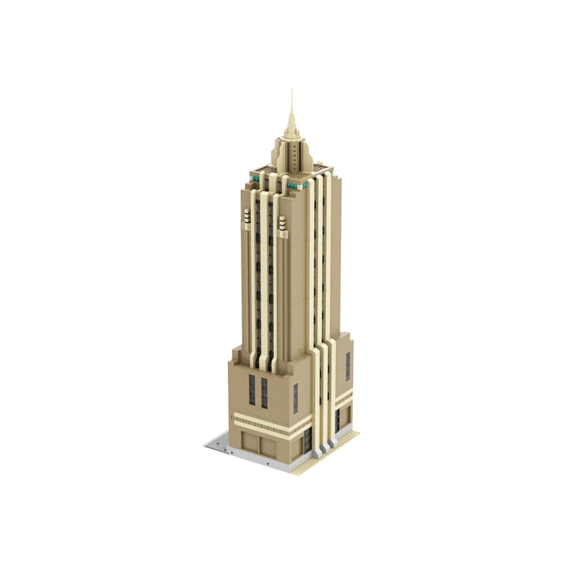 MOC Vintage City Skyscraper Architecture DIY Modular Street View High Building Construction Bricks Model Toy Gift For Adults