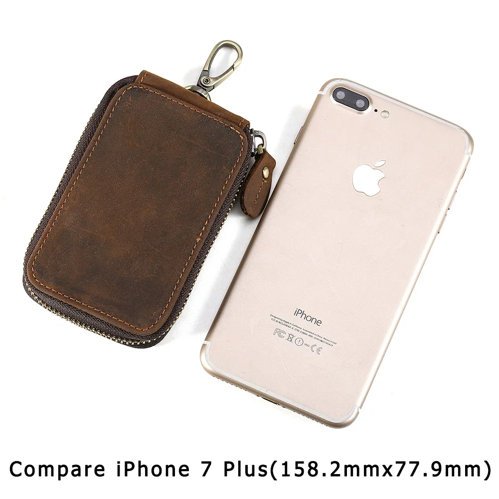 High Quality Leather Card Key Case  Chain Purse Genuine  Cowhide  Wallet