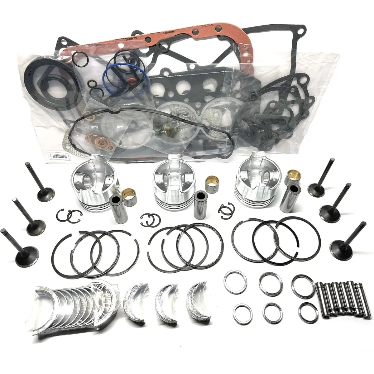 Overhaul Rebuild Kit Compatible with K3M Mitsubishi Engine Case IH 1140 MT300 MT301D Tractor Loader Cat WS410A WS310 Loader