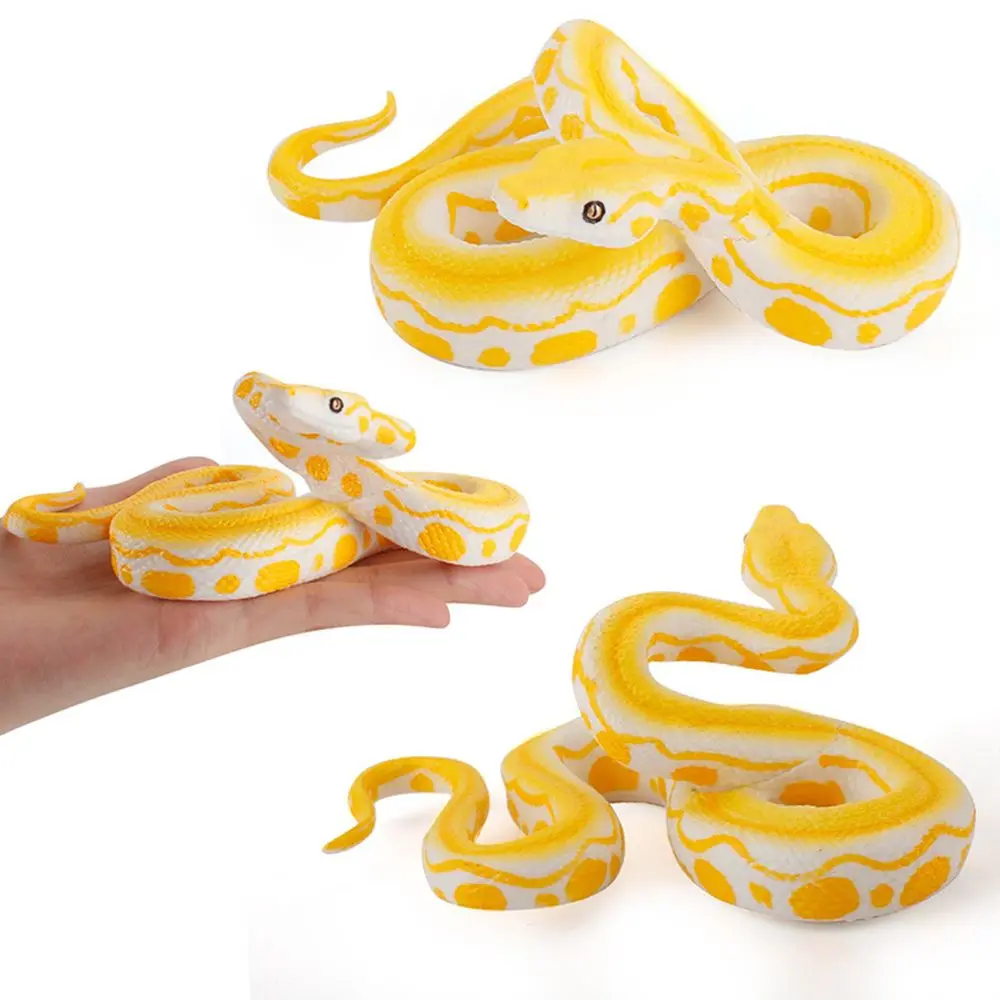 Funny Realistic Prank Props Halloween Scared Snake Toys Animal Model Simulation Snake Rubber Snake Figure For Kids |Adult