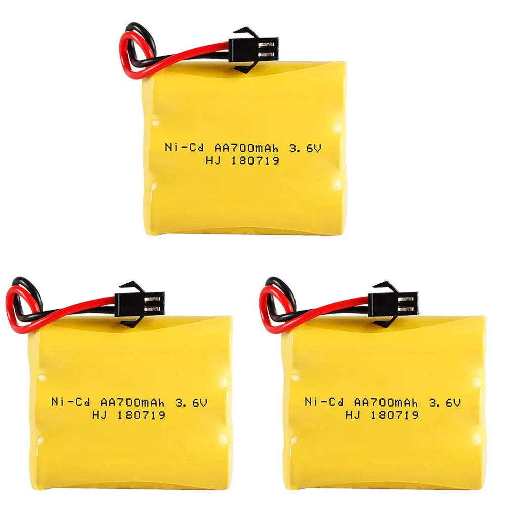 5PCS 3.6V 700 mah AA NI-CD M Batterij voor RC Elektrische speelgoed auto schip robot 3.6V 700 mah hoge kwaliteit NICD speelgoed Batterij SM PLUG