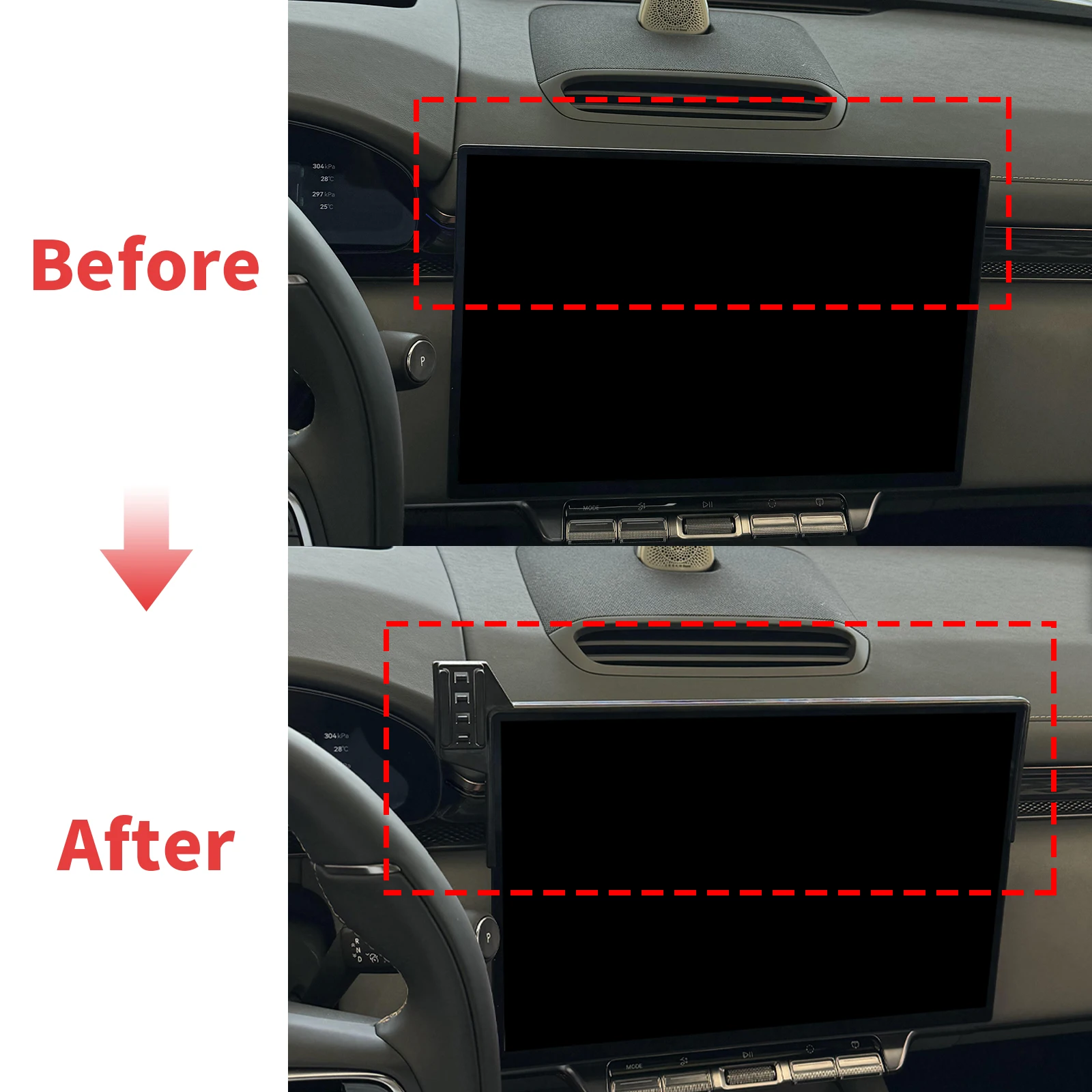 fit for ZEEKR 7X  2024 2025 2026 16inch ​​Stable Clip-On Phone Holder​​ Mount Screen Base No Vibration​ Car accessoires