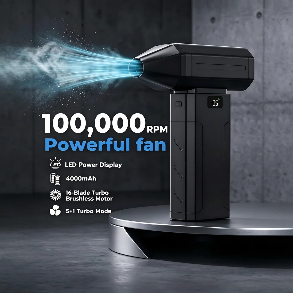 Cordless Turbo Air Duster Fan 100000 RPM