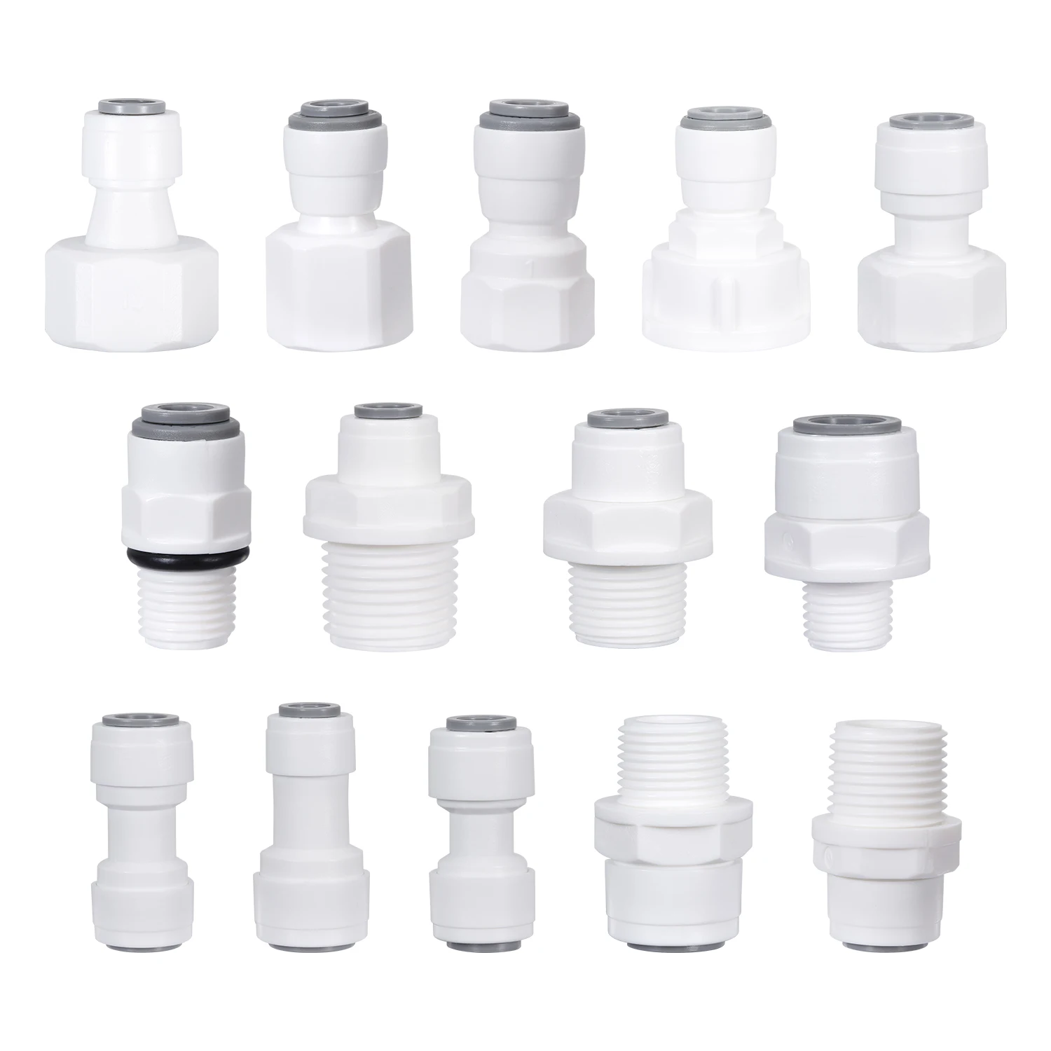 2Pcs Straight Ro Quick Water Fitting 3/8
