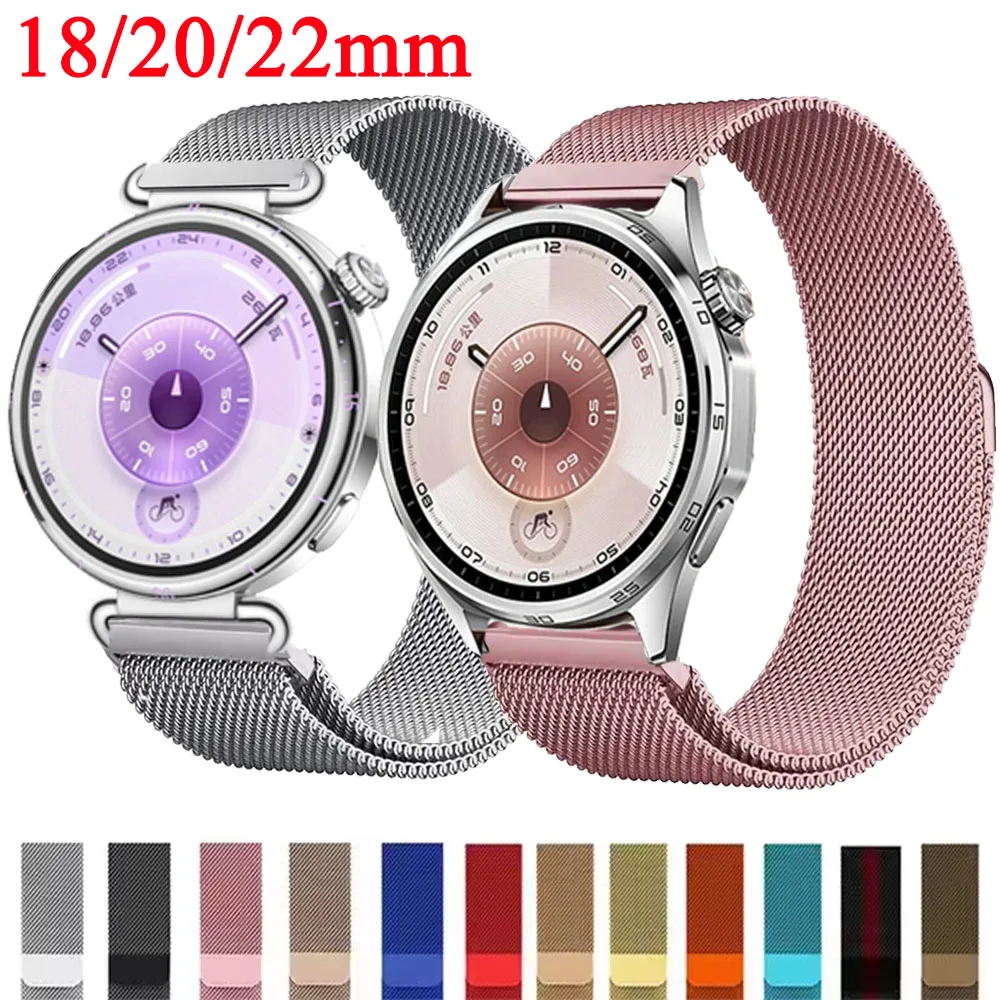 18 20 22 mm Milanese-Magnetarmband für Huawei Watch GT6 Pro GT5 GT4 GT3 GT2 41 mm 42 mm 46 mm Metallarmband für Huawei GT2E/GT2 Pro