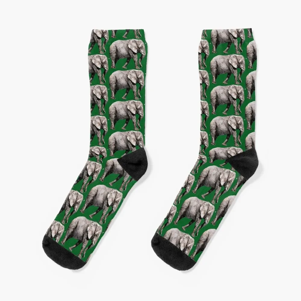 

Majestic African Elefant bull for colored backgrounds Socks sport with print Socks For Man Women's
