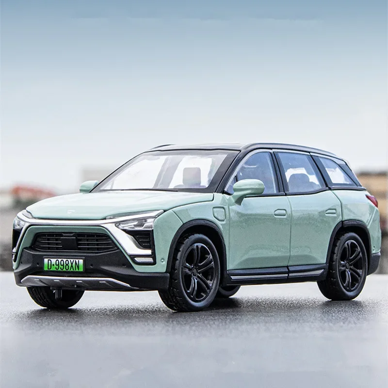 NIO-ES8 نموذج سيارة الطاقة الجديدة من سبيكة ، القطع المعدنية ، المركبات الكهربائية ، محاكاة عالية ، الصوت والضوء ، هدية لعبة ، 1:32