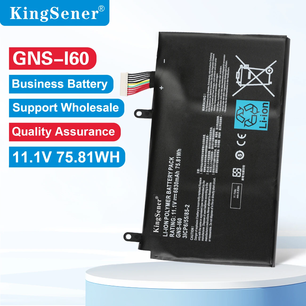 

KingSener New GNS-I60 Laptop Battery For GIGABYTE P35K P37X P57X P35G P35N P35W P35X P37W P57W 961TA010FA 31CP6/55/85-2 GNS-160