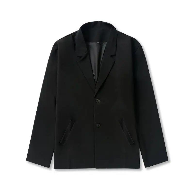 Men's 3 Piece Casual Blazer Set Loose Korean Style Preppy Uniform Trendy Jacket Fashion Streetwear Outfit