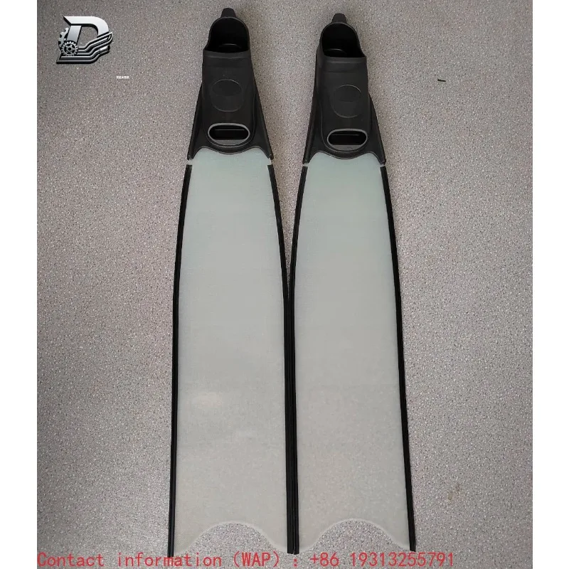【From China】Factory Long Transparent Fiberglass Freediving Fins Glass Fibre Scuba And Snorkeling Swimming Free Diving
