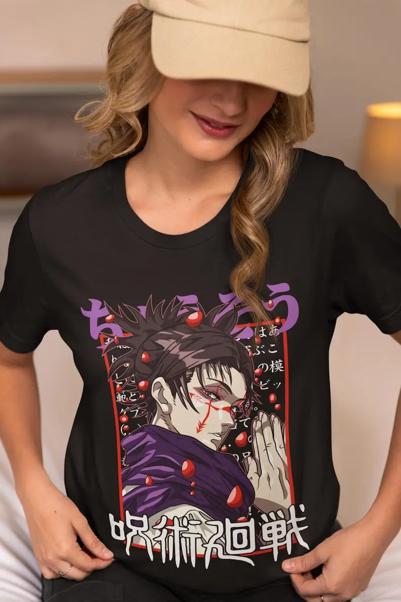 Legendary Curse Master Unisex T-shirt - Japanese Anime Art, Manga Fantasy Graphic Tee, Dark Sorcery Wear, Heroic Battle Clothing