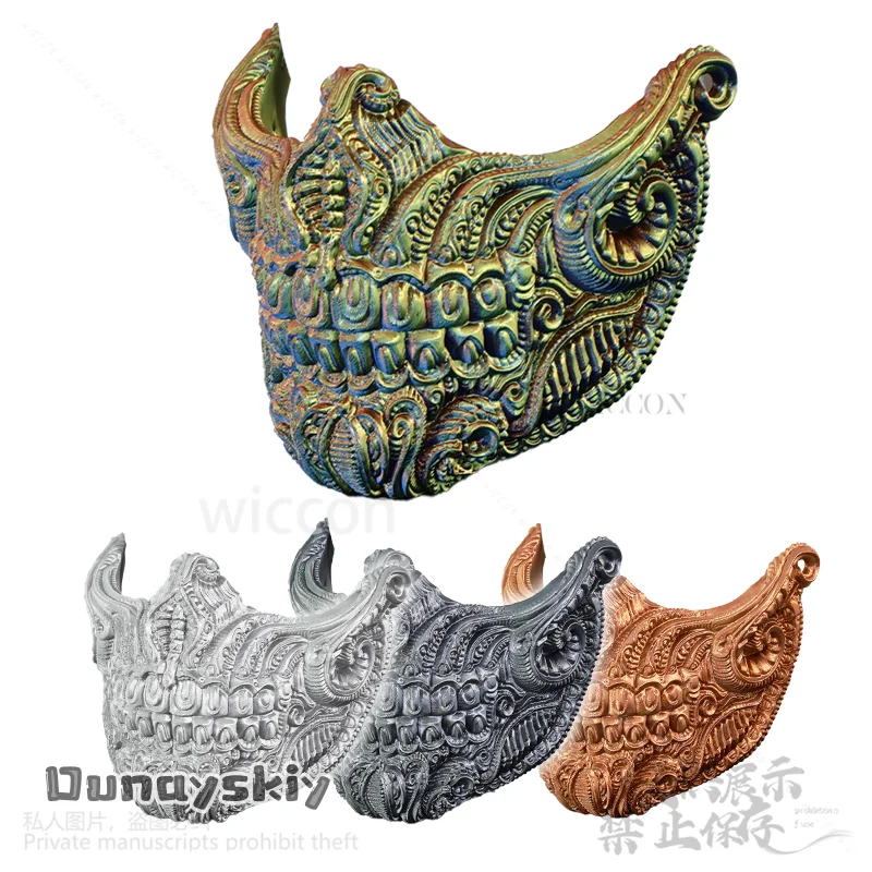 

Anime Game Vintage Prajna Skull Mask Cosplay 3D Polylactic Acid Props Mask 4 Colors Antiquity Styles Furry Outfit Cos Customized