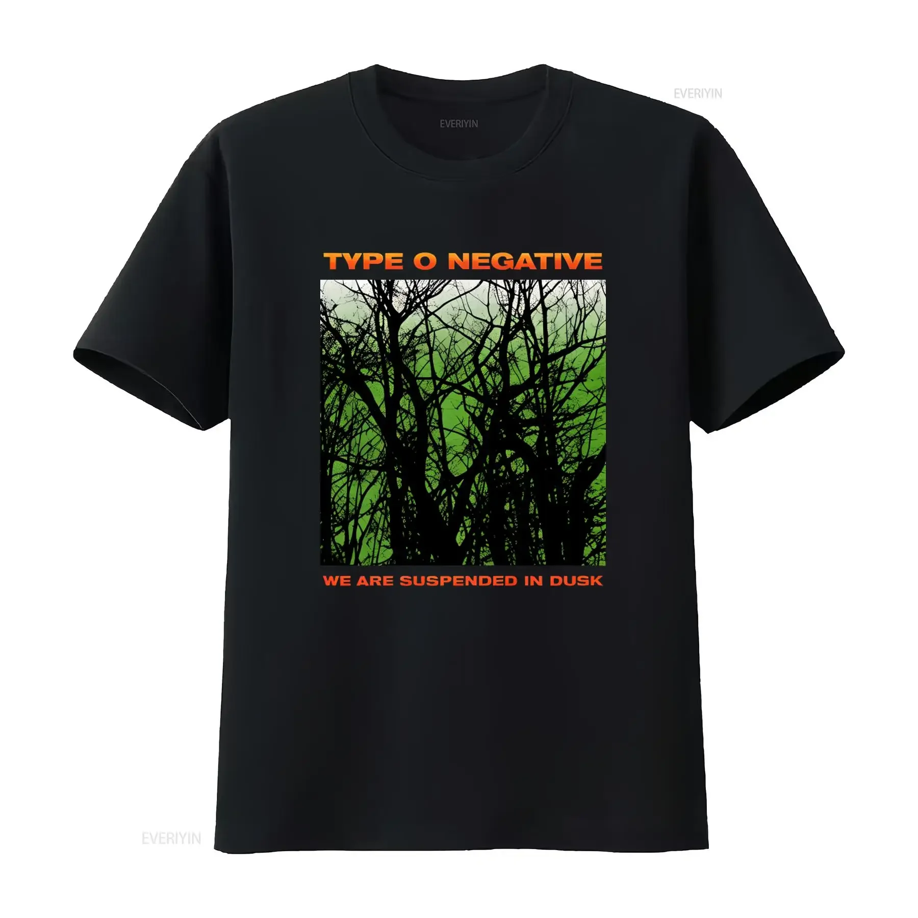 TYPE O NEGATIVE Band Suspended in Dusk Cotton T Shirt Black S 4XL vintage Washed Casual Comfortable Top For Everyday Wear