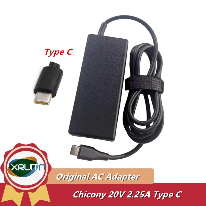 

Оригинальный Chicony 20 В 2,25 А A18-045N1A Type-C USB-C 45 Вт адаптер переменного тока зарядное устройство для ноутбука Acer Swift7 Spin7 блок питания для ноутбука