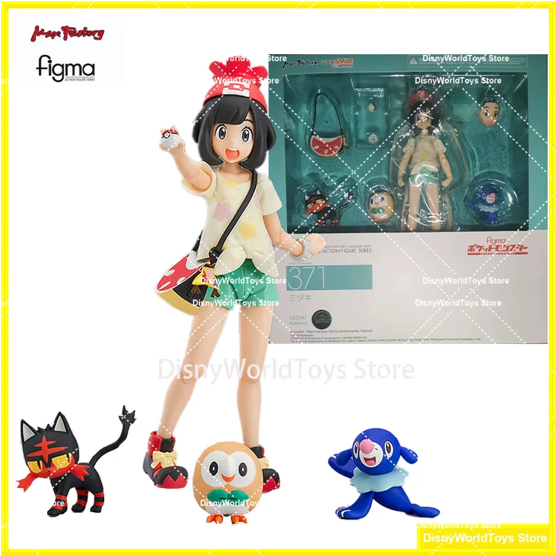 100% Original Figma 371 Mizuki Pokemon Selene en Stock Anime colección de acción figuras modelo Juguetes