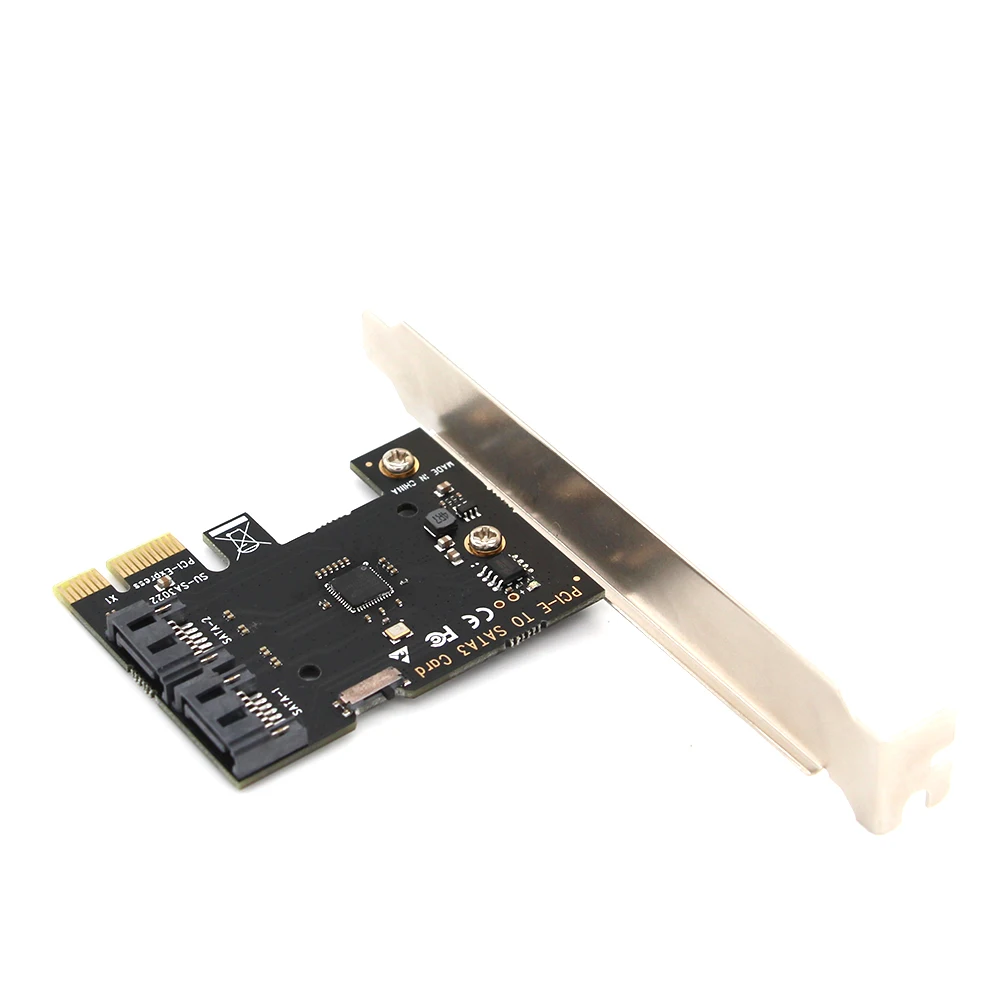 Adapter PCI-E na SATA 3.0 6 Gbps Karta rozszerzeń PCIe SATA 2 porty dla Windows (R) XP/Server2003/Vista/7/8
