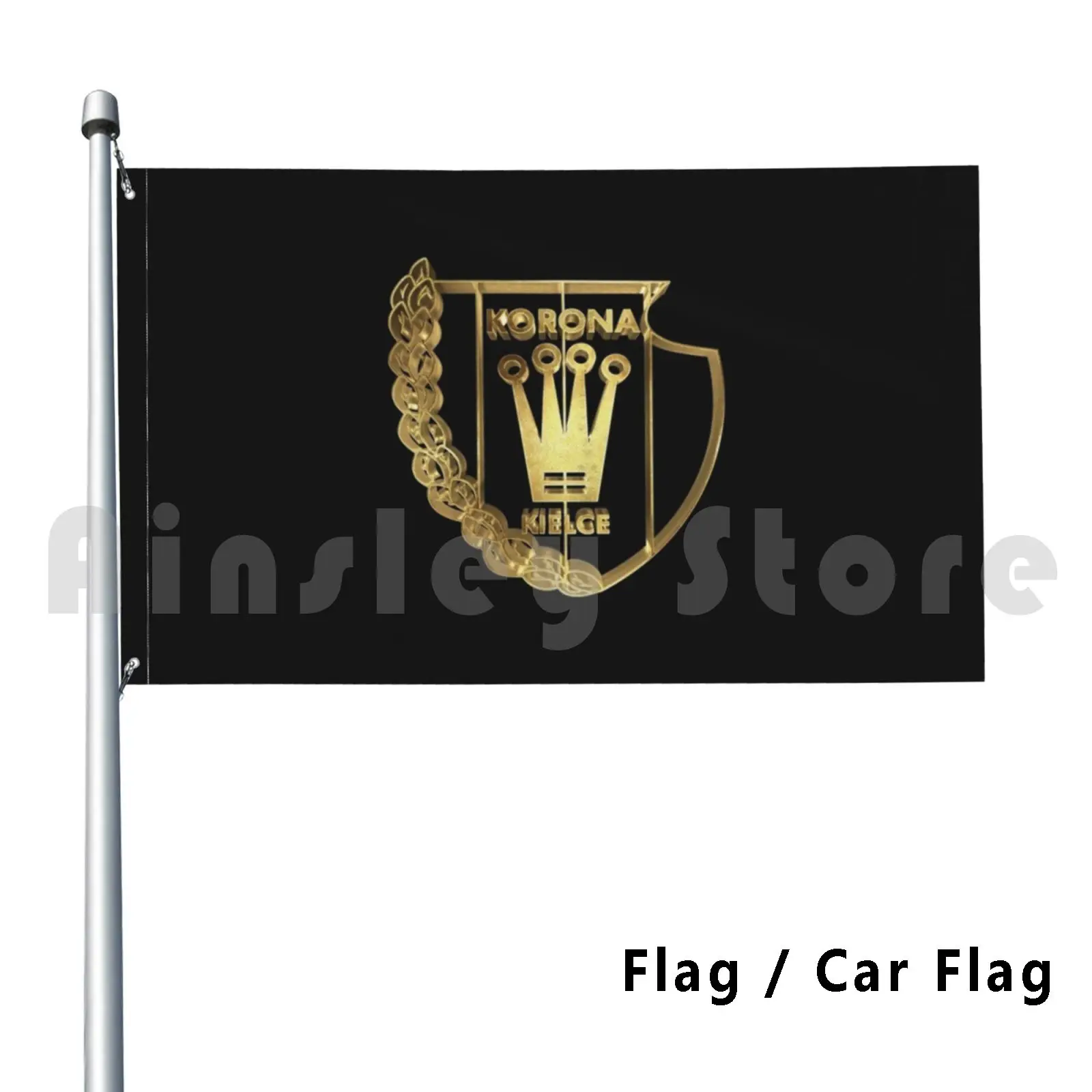 My Golden Kielce Football Korona Ultras Hooligans Poland Flag Car Flag Funny Polandgold Golden