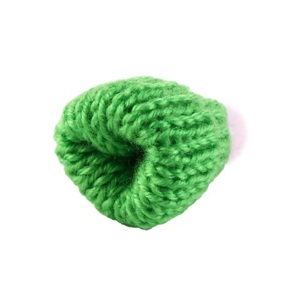 10pcs DIY Mini Knitting Hats Ornaments Knitting Christmas Mini Knitting Hats Sewing Crafts Polyester Mini Wool Hat