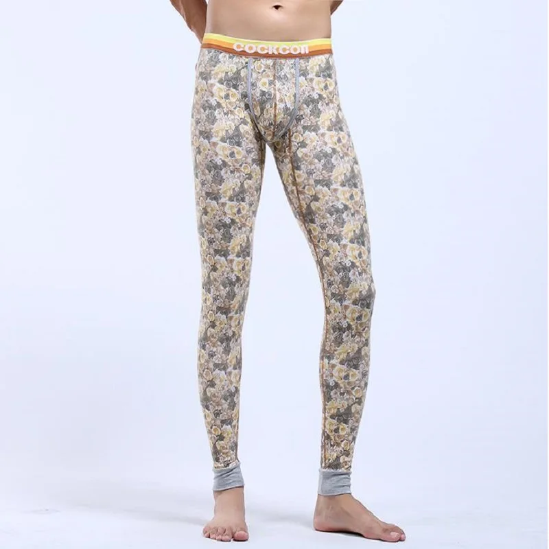 Men Long Johns Printed Johns