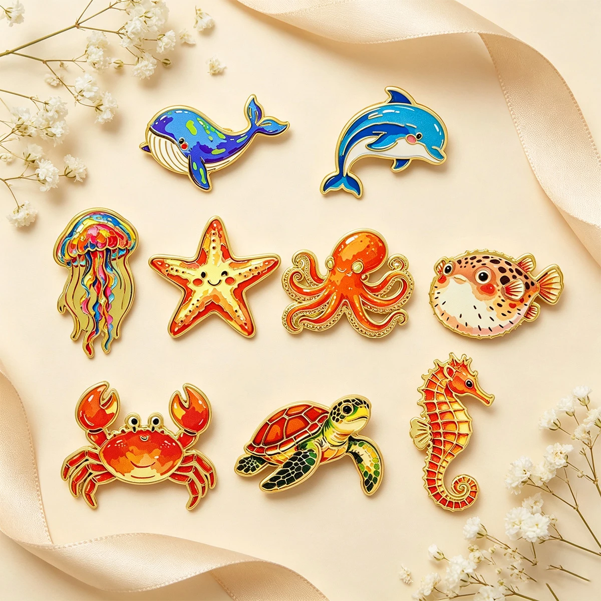 Game Figure Enamel Pin Cartoon Animals Badge On Backpack Lapel Pins Cute Brooches for Jackets Cosplay Accessories Gift Toys view 4