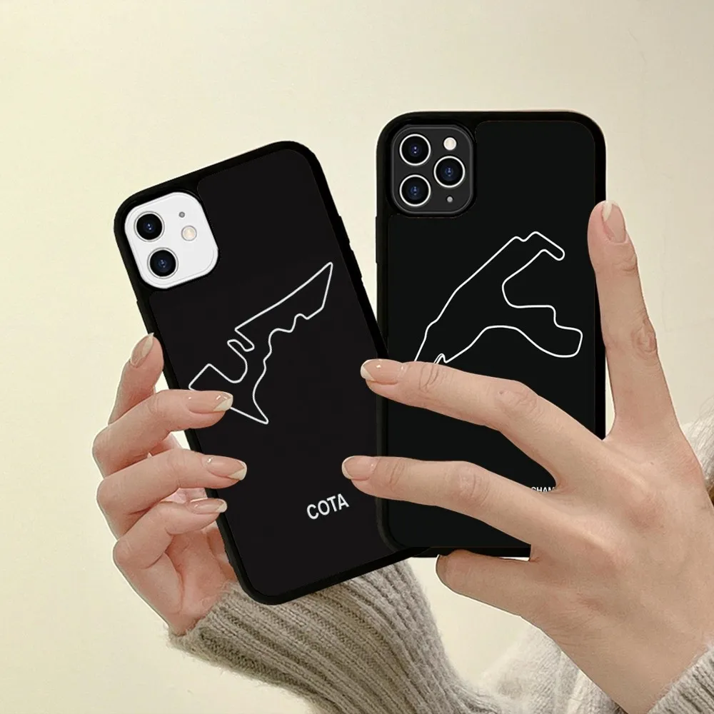 F1 Race Track map Phone Case Silicone PC+TPU For Samsung S10 20 30 22 23 24 Plus Lite Ultra Cover