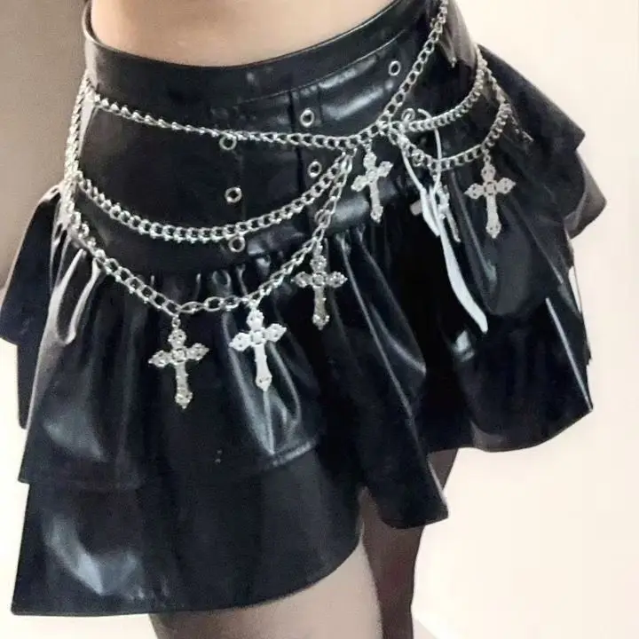 SOIOMES Belt Cross Hot Girl Waist Chain Gothic Pants Chain Retro Accessories Punk Abi Culture