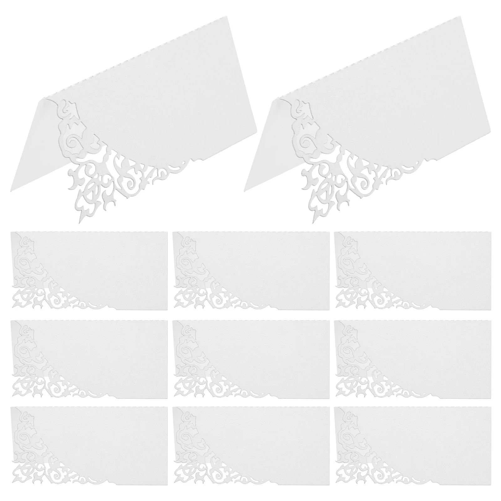 100 Pcs Blank Business Cards Place Seating Chart for Wedding Reception Name Party Table European Style