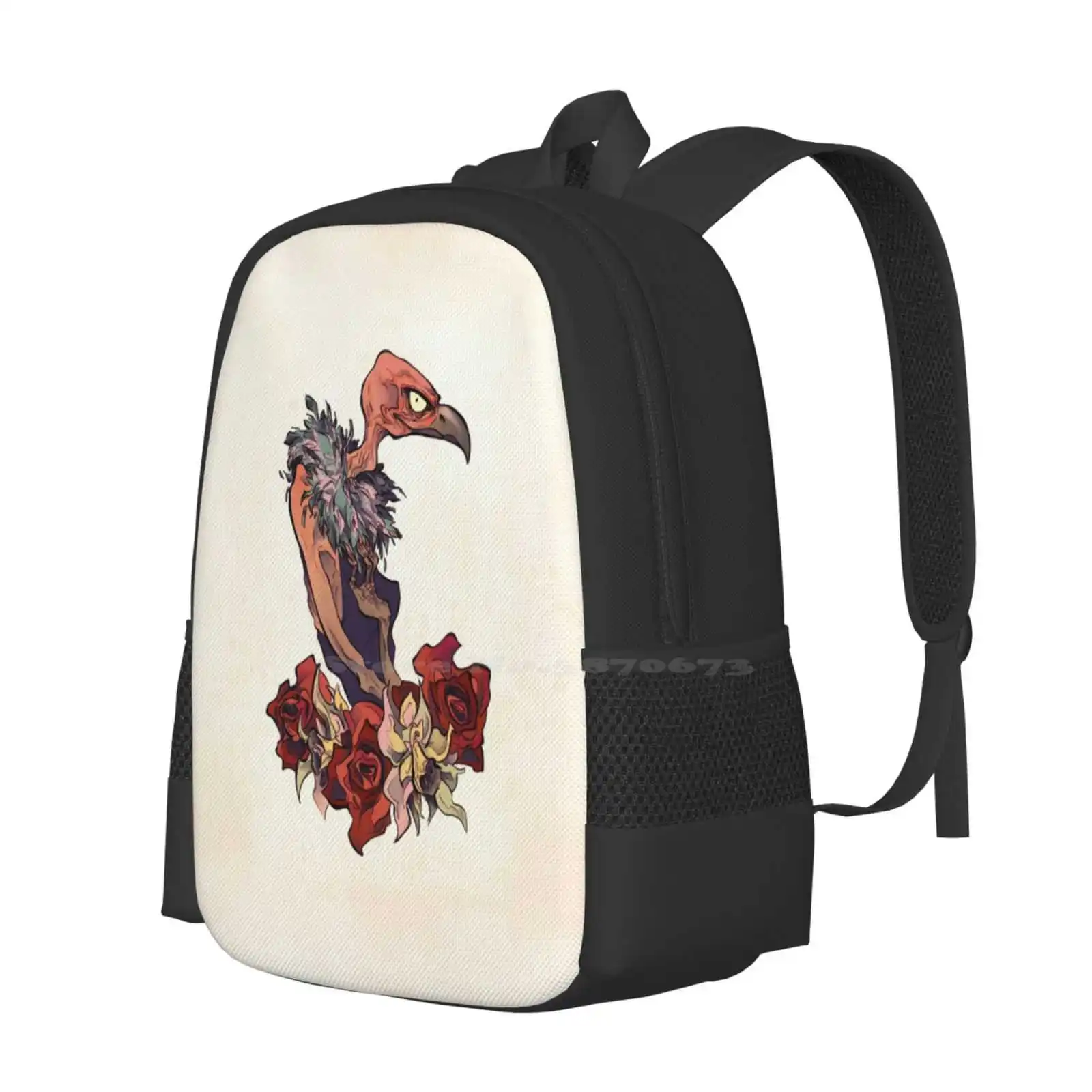 Madame Vautour School Bags Travel Laptop Backpack Vulture Lady