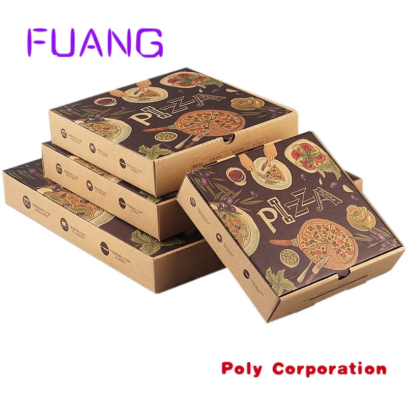 Custom  Wholesale 6 7 9 10 12 13 14 1 corrugated box pizza box folding box food packaging