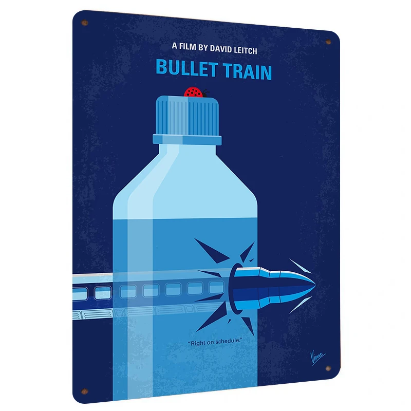 Custom Movie Peripheral Bullet Train Creative Iron Painting Home Wall Decor Art Hanging Ornament