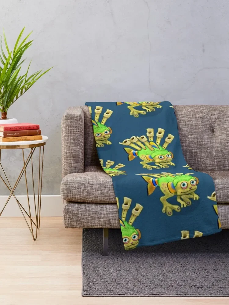 My Singing Monsters character Reedling Throw Blanket Cute for sofa Flannels Blankets