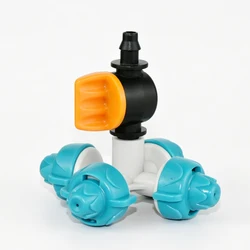 KESLA 4pcs Garden Misting Nozzles Switch Cooling Watering Micro Drip Irrigation Sprinkler Spray Fogger Greenhouse Bonsai Parasol