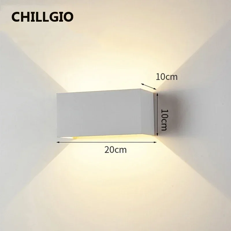 CHILLGIO Outdoor Sensor Motion Wall Lights Waterproof Porch Garden Decoration Lamp IP65 Home Indoor Bright LED Aluminum Lighting