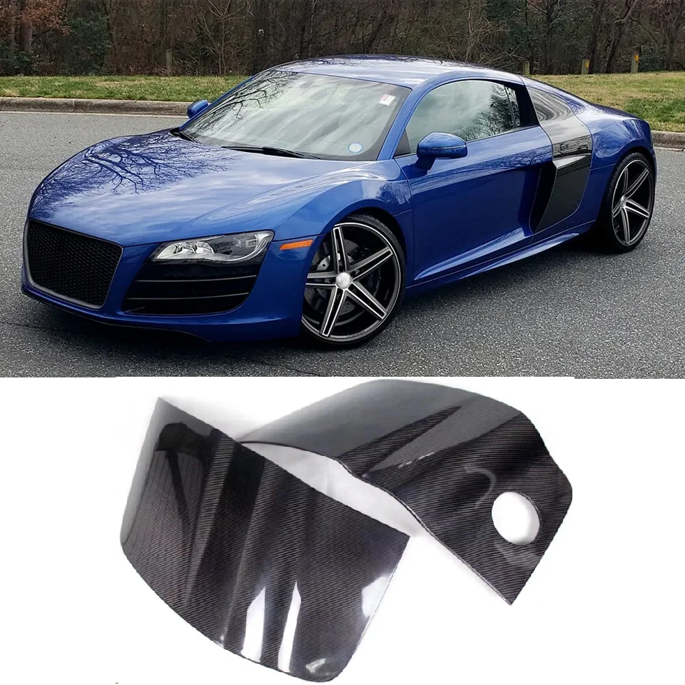 REAL Carbon Fiber Side Door Fenders Blade Trims For Audi R8 V8 V10 Coupe 2008-2015