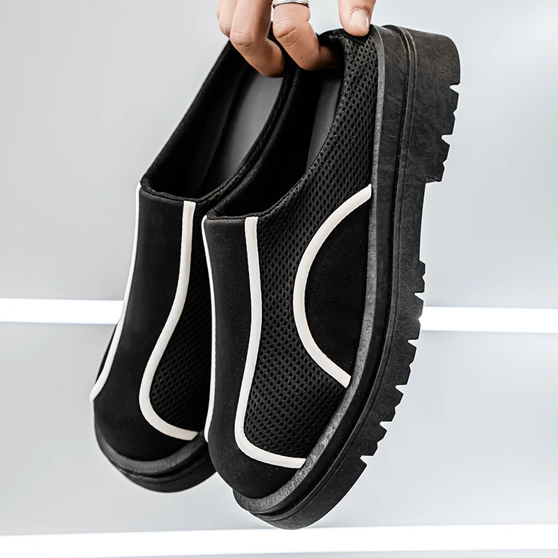 

Новая дышащая мужская обувь для спорта и отдыха с низким верхом и толстой подошвой, удобная летняя мужская обувь большого размера 39–46, модное качество