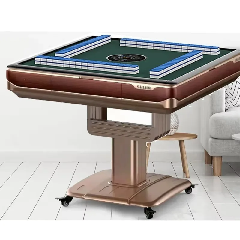 Mini Portable Automatic Mahjong Machine, Folding Electric Mahjong Table for Travel, 4-Player Mahjong Table