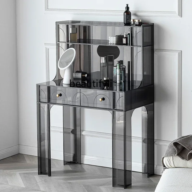 

Light luxury bedroom makeup table Modern simple dressing table Small, desk dresser integrated