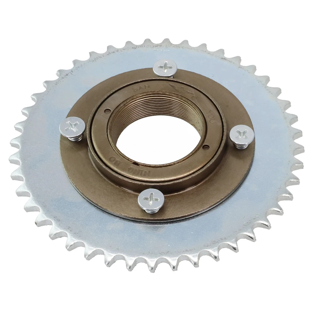 Motorcycle Scooter Rear Wheel T8F 44T 4 Hole Sprocket Chain Drive Gear + Gearless Freewheel Adapter 44-tooth Chain Sprocket