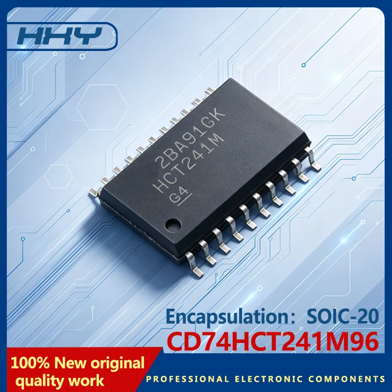 10PCS CD74HCT241M96 silk screen HCT241M wide body patch SOIC-20 transceiver