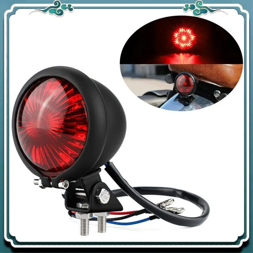 

ABTU-Motorcycle Tail Light LED Rear Brake Lamp For Cruiser Cafe Racer Bobber Chooper