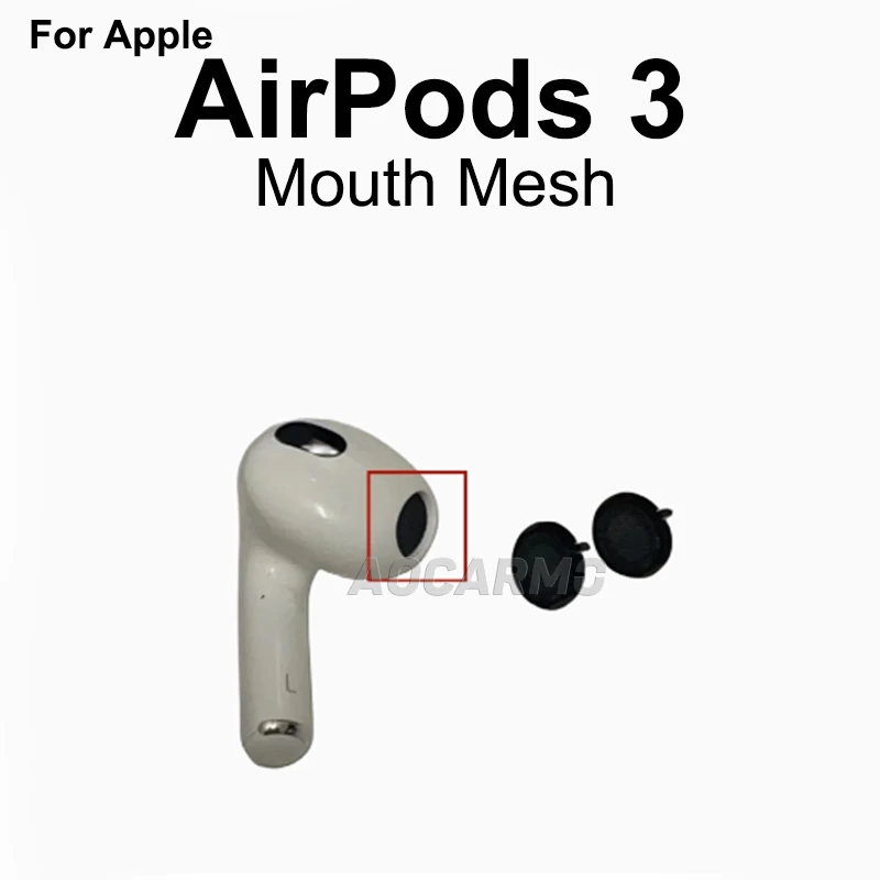 Aocarmo-filtro de malla a prueba de polvo para Apple AirPods 3, pieza de repuesto de reparación de red de Metal