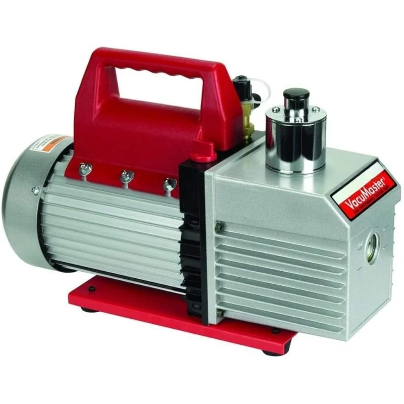 

Экономичный вакуумный насос VacuMaster 15800 — 2 ступени, 8 куб. футов в минуту, ХРОМ, красный/серебристый