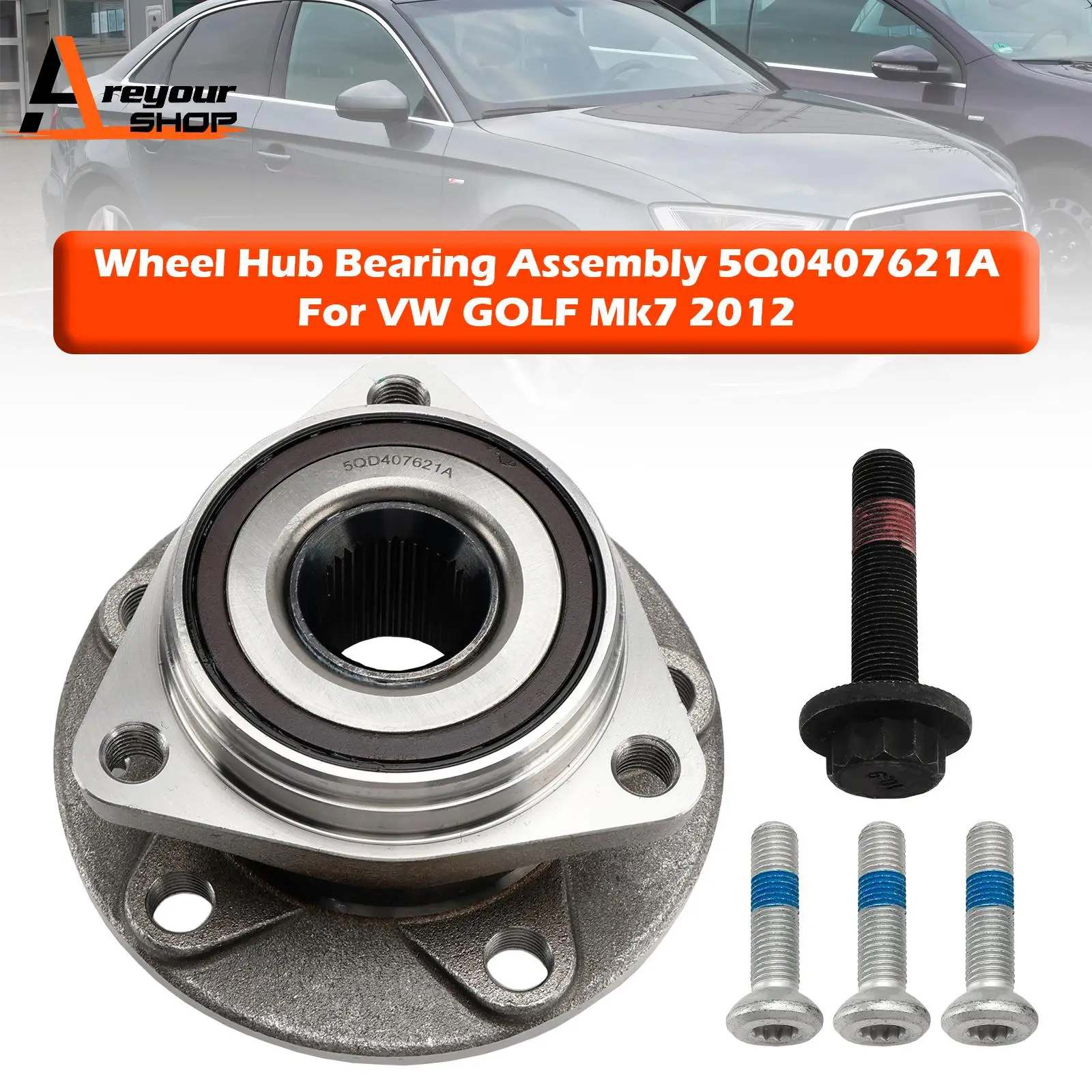 

Подшипник ступицы колеса Areyourshop 5Q0407621A для VW GOLF Mk7 2012